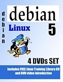 Debian 5, 4-disks DVD set includes Linux Training Library and "Introduction to Linux" video DVD. The set contains both 32-bit and 64-bit versions