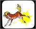 Mouse Pad with mare, horse, bucking, kicking, bronco, animal