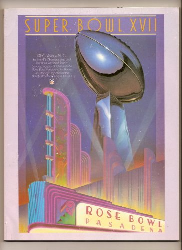 Super Bowl 17 XVII Official Game Program Redskins Dolphins