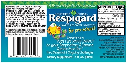 Nature's Nurse Respigard Pre-School 1oz