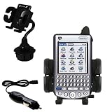 Gomadic for the PalmOne palm Tungsten W - PalmOne Tungsten W Auto Cup Holder with Car Charger - Uses Gomadic TipExchange