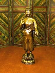 Life Size Buddha, the Universal Teacher Antiquated Brass Buddha Statue 5 Ft