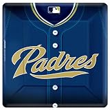 San Diego Padres Baseball Square Banquet Dinner Plates (18) Party Supplies