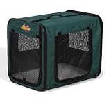 Pet Supplies : Midwest Canine Camper Double Door Soft Sided Crate 31"L by 22"W by 24"H - Includes a  Carrying Tote, Washable Comfort Pad, Handle on Top and Ground Stakes