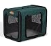 Pet Supplies : Midwest Canine Camper¿ Double Door Soft Sided Crate 43"L by 28"W by 32"H- w/Door on the front and side.  Includes a  Carrying Tote, Washable Comfort Pad, Handle on Top and Ground Stakes.