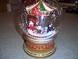 Avon Circus Carosel Christmas Air Blow Snow Globe