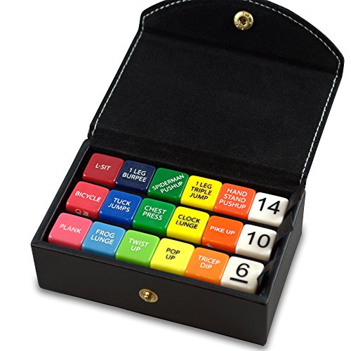 Fitness Dice Box Set (Black) by Strength Stack 52. Bodyweight Exercise Workout Game. Designed by a Military Fitness Expert. Video Instructions Included. No Equipment Needed. Build Muscle at Home