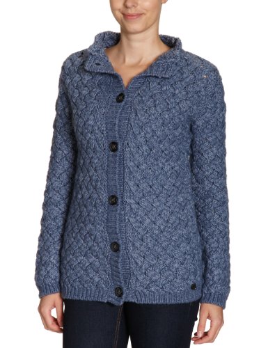 Murphy & Nye Damen Strickjacke, Zopfmuster Z11400-ML9030-000000-I07060-MARGY CARDIGAN, Gr. 42 (M), Blau (I07060 AVIO MELANGE)
