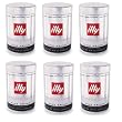 Illy fine grind dark roast ground coffee. 6 pack.
