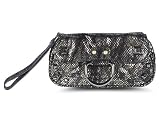 Bowery Studded Mini Clutch, Black Bronze Wizard Snake