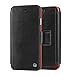 1byone Genuine Leather Wallet Stand Folio Case with Card Slot for iPhone 6/6s, Black