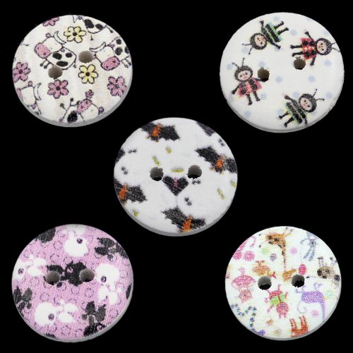 50 Wonderfully Colorful Buttons with Exclusive Shizaru Designs Gift Bag