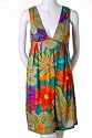 Lani Empire Waist Deep V Plunged Neckline Floral Tropical Jersey Dress