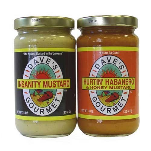 Dave s Mustard Set of Award Winning Gourmet Spicy Mustards Brought to You by the Creator of Insanity SauceB0006TN03E : image