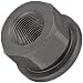 Grade 5 12L14 Steel Flange Nut, Black Oxide Finish, Right Hand