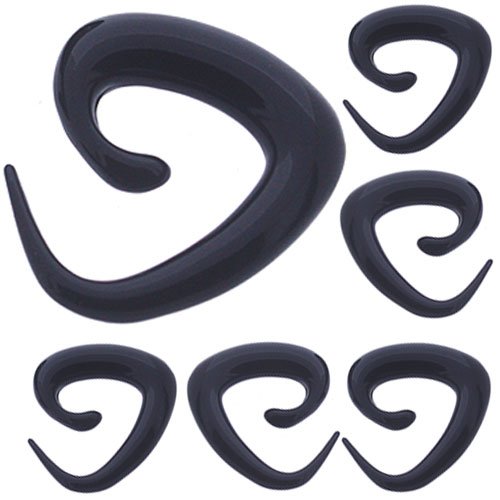 1 Pair = 2 pieces of 6 gauges 6g 6 G Spiral Stretching ears ear plugs gauges flesh tunnels stretchers expanders Body piercing Jewelry 4mm ear plug earlets gauge earrings double flared flare taper talon cheater eyelets (6g = 4mm)