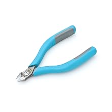 Erem 2476TX2 Carbide Tip Cutter, Round Head, Full Flush Cut, 5" Length, 0.433" Jaw Length, Ergonomic Handle