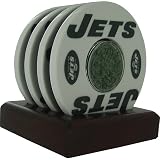 Steiner Sports New York Jets Logo Coasters with New York Jets Logo