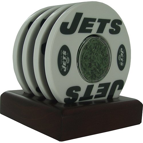 Steiner Sports New York Jets Logo Coasters with New York Jets Logo