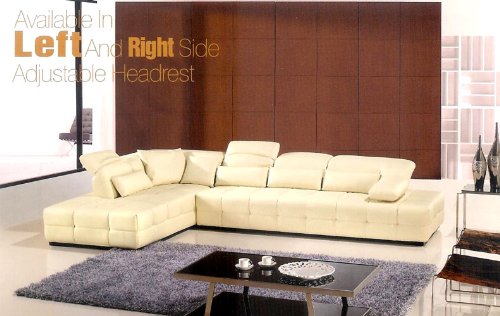 2pc Modern Sectional Leather Sofa Set #AM-L293-IV 