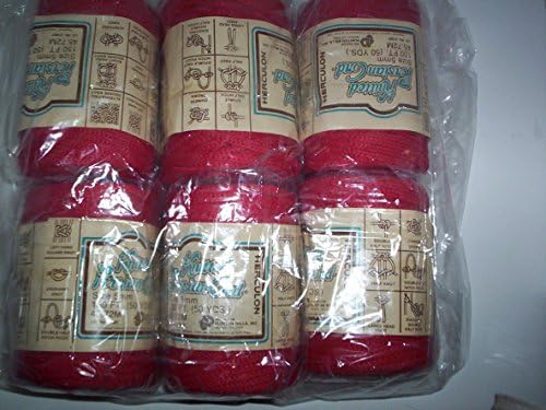 Macrame Cord 5mm Knit 50 yds per roll -6 roll Pk- Red Color