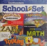 Southwestern School Set: Mighty Math Number Heroes, Cyberchase Carnival Chaos, Thinkin' Science Series Zap!, Mind Power Math Pre-Algebra, Spongebob Squarepants Typing