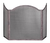 Outdoor Living : UniFlame 3 Panel Antique Rust Wrought Iron Screen W/ Textured Finish