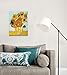 DecorArts - Twelve Sunflowers, by Vincent Van Gogh. The Classic Arts Reproduction. Art Giclee Print On Canvas, Stretched Canvas Gallery Wrapped. 16x20