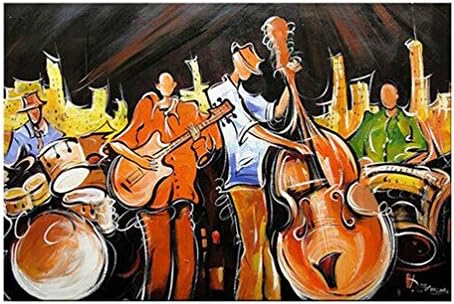 Neonphoenix 1 Piece Hand painted Framed Modern Kitchen Canvas Paintings Interesting Musical Instrument Wall Art Oil Painting Set Bar Bed Room Decorative Pictures