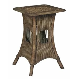 Farmhouse Chic Ivy Cottage Rattan Accent Table