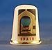 Porcelain China Collectable Thimble - Travel Poster Series Spain -- Free Gift Box