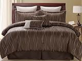 Victoria Classics Sedona 8-Piece Queen Comforter Set, Chocolate