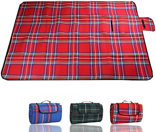 Euout® 79"X59" Super-sized Outdoor Camping Picnic Blanket Moisture-proof, Water-proof and Sand-proof Beach Mat Baby Crawled Mat (Red)