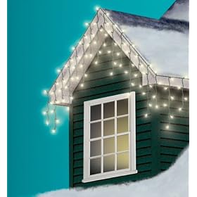 Philips 150ct Icicle Lights Clear - Green Wire