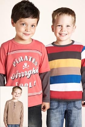 3 Pack - Long Sleeve Pirates T-Shirts