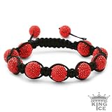 Jabari Jewelry: Red Swarovski Crystal Jabari Disco Ball Bracelet