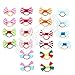 blyyasgi® 20 Pieces/pack Kids Pet Doggy Pup's Hair Head Flower Rubber Band Hair Bows for Small Puppy