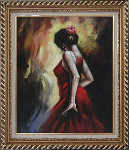 Elegant Spanish Flamenco Dancer with Long Red Skirt Oil Painting, with Exquisite Gold Wood Frame 30x26 Inch
Elegant Spanish Flamenco Dancer with Long Red Skirt Oil Painting, with Exquisite Gold Wood Frame 30x26 Inch