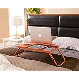Kings Brand Foldable Adjustable Laptop Stand For Table, Sofa & Bed (Orange)