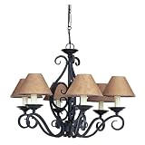 Sea Gull Lighting 3107-07 Six-Light Devonshire Chandelier, Weathered Iron Finish