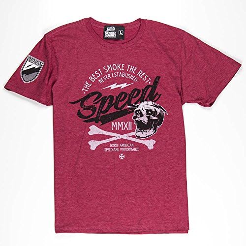 SpeedFreak Men's Crossbones T-Shirt Red Large