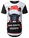 URBANCREWS Mens Hipster Hip Hop Bad Santa Graphic Longline T-shirt BLK, M