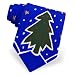 Men's Santa's Christmas Flight Silk Tie by Wild Ties in Blue