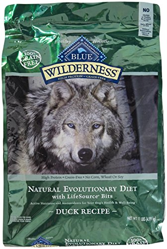 Blue Buffalo Wilderness Grain Free Dry Dog Food, Duck Recipe, 11-Pound Bag
