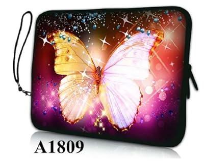 Laptop Tablet Sleeve w. Removable Strap Neoprene Case Fits Apple iPad (1st Generation) / Samsung Galaxy Tablet / Asus Eee Pad / Acer Iconia Tab / 8" 8.9" 9" 10" 10.2" Netbook and more