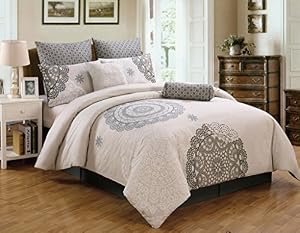 8 Piece Queen Antheia 100% Cotton Comforter Set