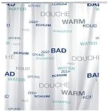 WENKO 19153100 Duschvorhang Water - hochwertiges Textilgewebe, 240 x 180 cm