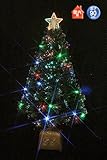 クリスマスツリー ファイバー 90cm ファイバーツリー マルチLED