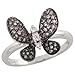 14k White Gold Butterfly Diamond Ring w/ 0.29