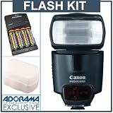 Canon Speedlite 430EX Flash Basic Outfit with 4 NiMH Batteries, Charger, Flashpoint Flash Diffuser